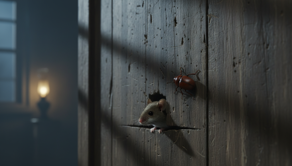 découvrez comment distinguer les bruits nocturnes dans vos cloisons causés par des rongeurs ou des insectes xylophages, et apprenez à agir efficacement contre ces nuisibles.