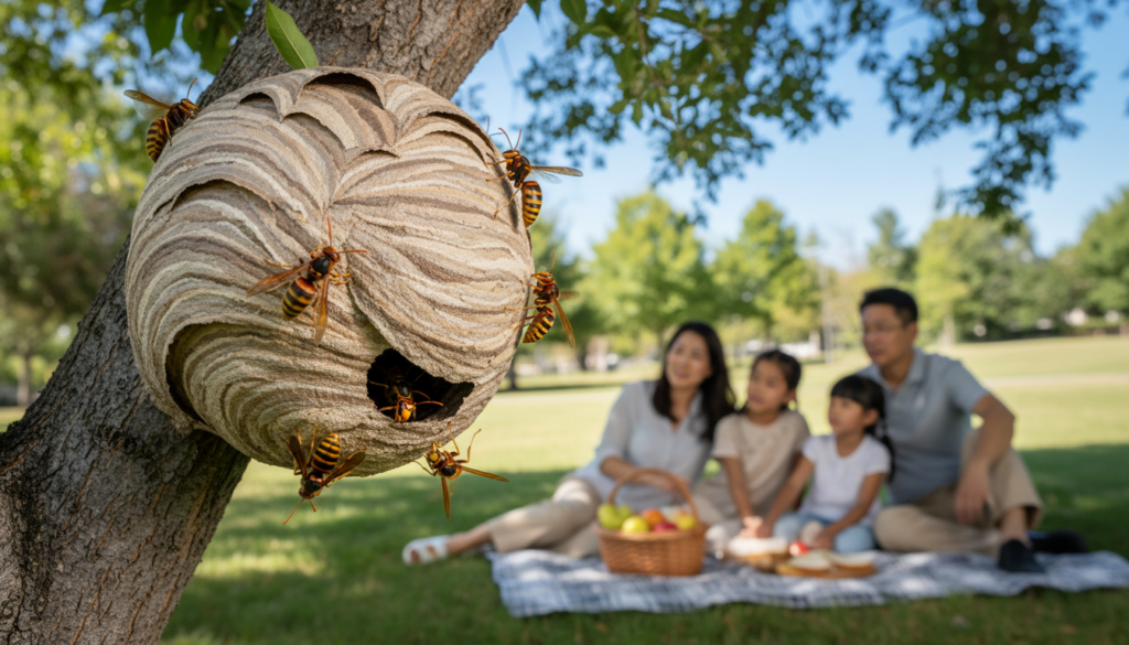 découvrez à quelle distance un nid de frelons asiatiques peut représenter un danger mortel et comment vous protéger efficacement contre ces insectes invasifs.