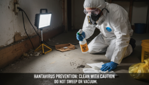 Hantavirus : comment nettoyer les déjections de souris sans risquer l’infection respiratoire ?