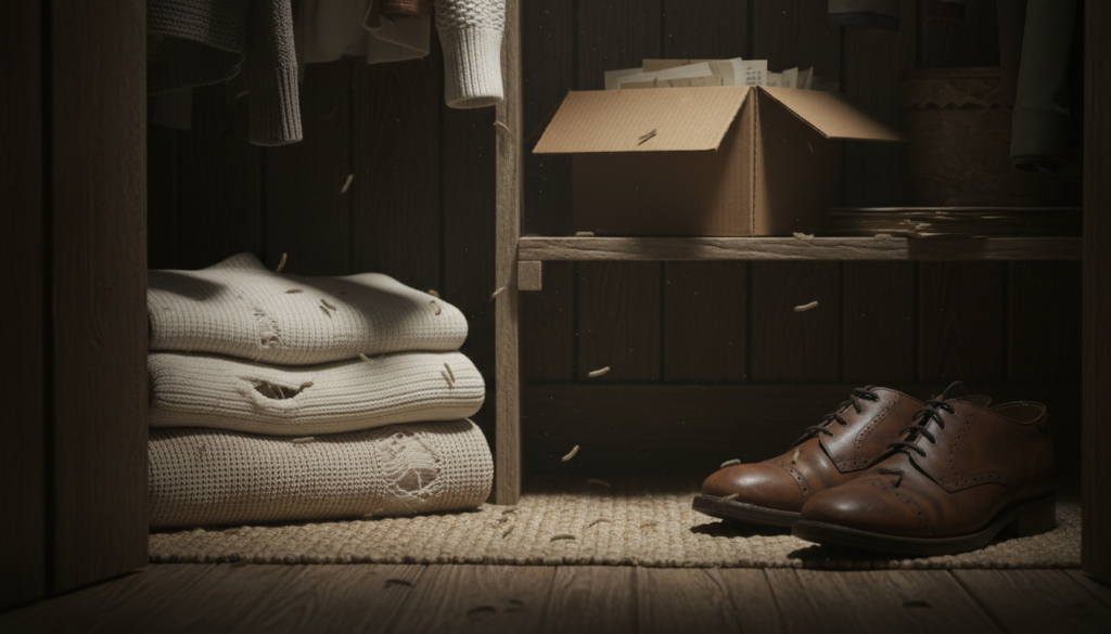 découvrez comment les larves de mites peuvent affecter bien plus que vos vêtements dans vos placards et apprenez à protéger efficacement vos autres articles.