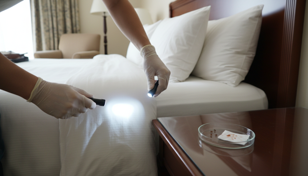 découvrez comment détecter facilement les signes de présence de punaises de lit et inspecter une chambre d'hôtel en toute sécurité pour un séjour sans souci.