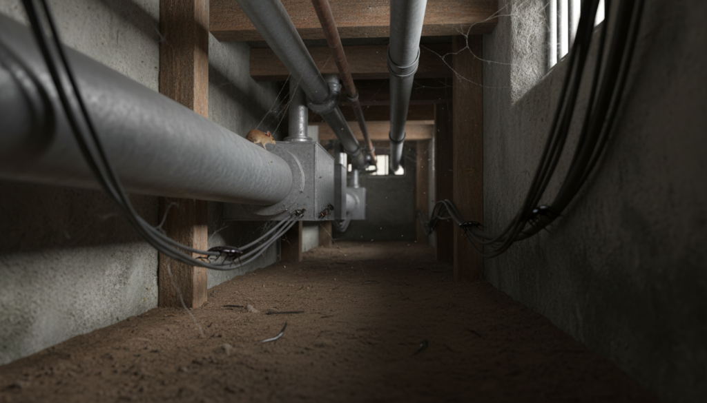 découvrez comment les vides sanitaires et les gaines techniques peuvent devenir des voies privilégiées pour les infestations et apprenez à les protéger efficacement.
