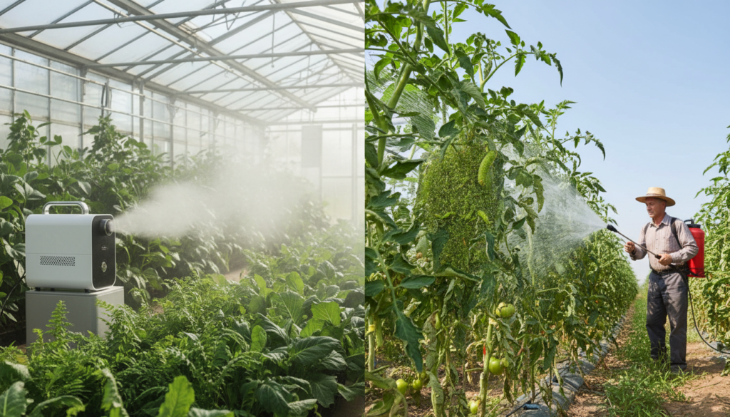 découvrez les différences entre la nébulisation et la pulvérisation pour choisir la méthode la plus adaptée à chaque type d'infestation et maximiser l'efficacité de votre traitement.