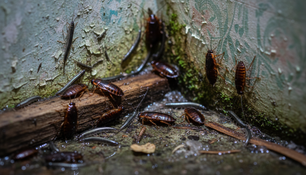 découvrez pourquoi l'humidité crée un environnement idéal attirant les blattes et les poissons d'argent, et comment prévenir leur apparition chez vous.