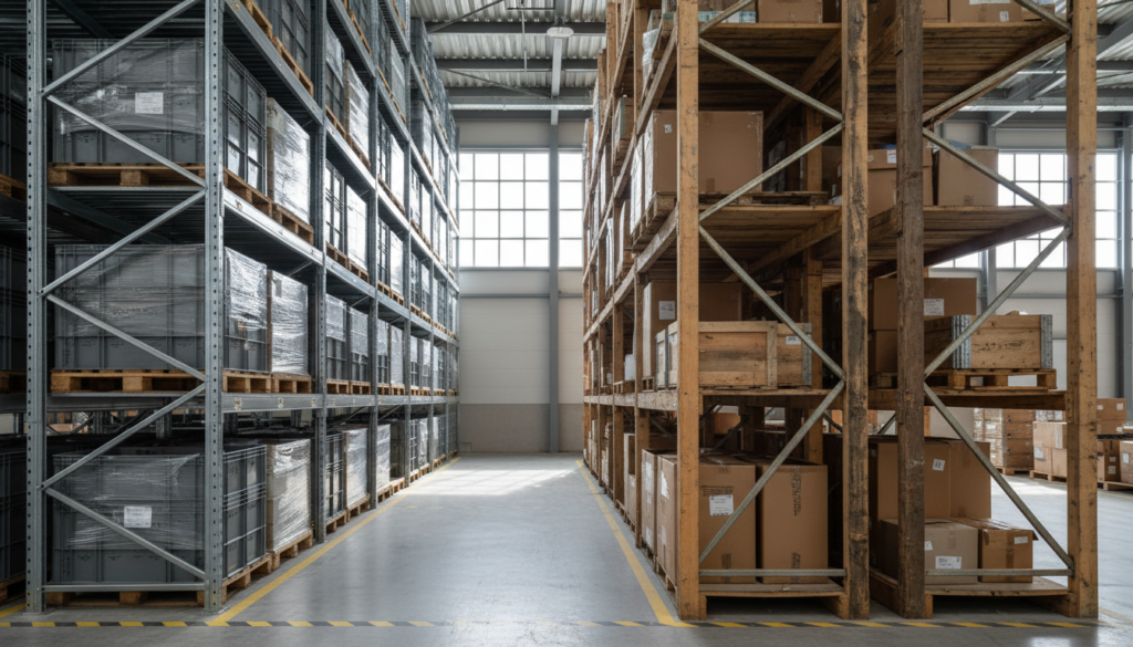 découvrez pourquoi les étagères métalliques sont plus performantes que le bois pour le stockage en hauteur, offrant robustesse, durabilité et sécurité optimales.